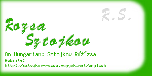 rozsa sztojkov business card